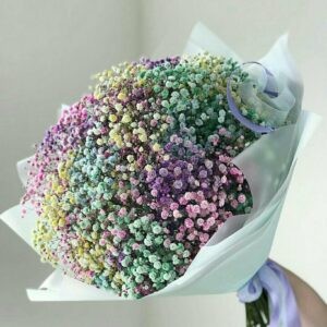 Букет из гипсофилы «7 цветов радуги»