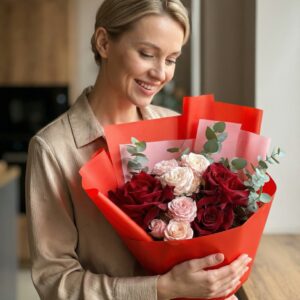 Букет из французских роз <br> "Страсть"